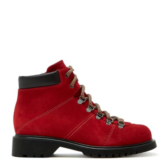 La CANADIENNE Halsey Suede Bootie In Red - Picture 1 of 11